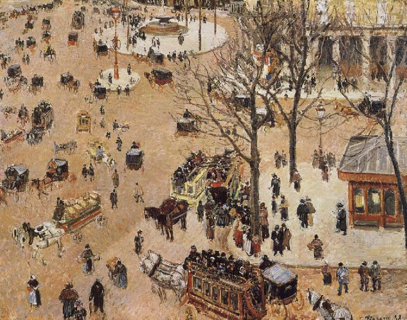 French Grand Theater Square, Camille Pissarro